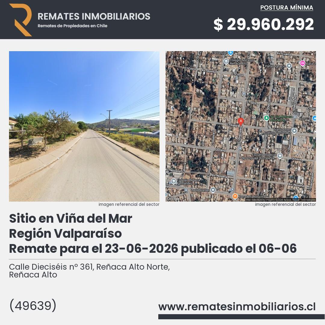 Imagen ficha Calle Dieciséis nº 361, Reñaca Alto Norte, Reñaca Alto