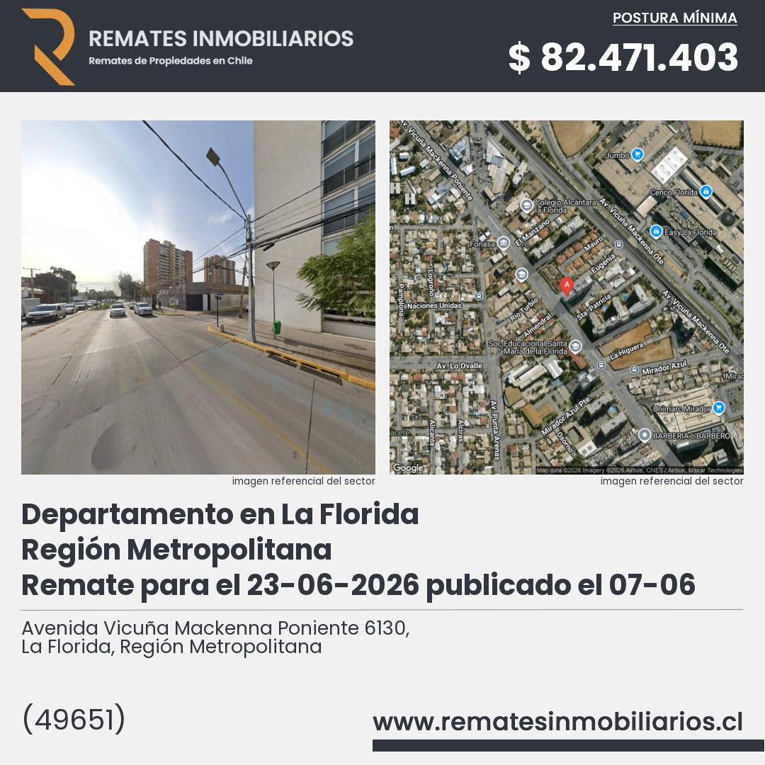 Imagen ficha Avenida Vicuña Mackenna Poniente 6130, La Florida, Región Metropolitana