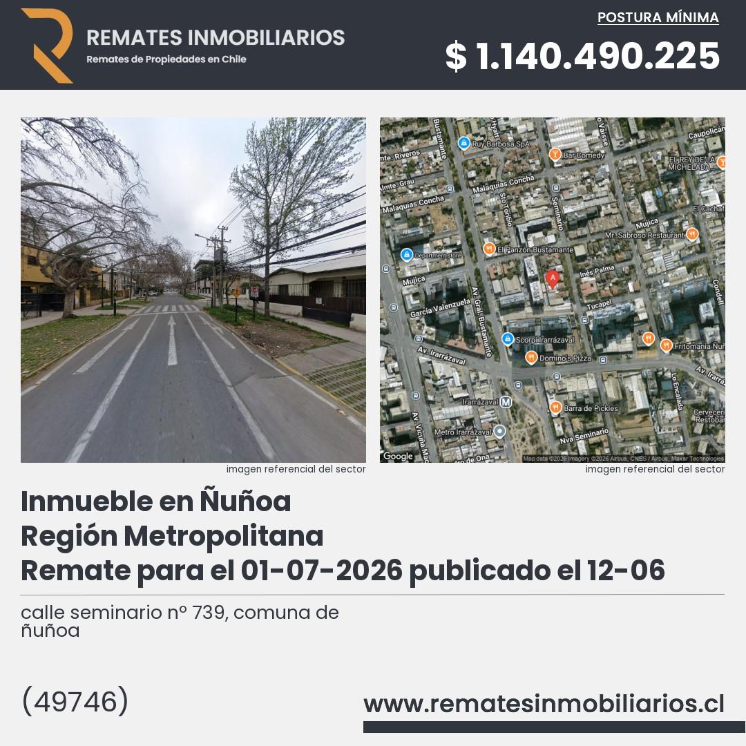 Imagen ficha calle seminario nº 739, comuna de ñuñoa