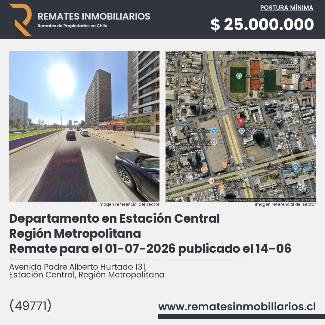 Imagen ficha Avenida Padre Alberto Hurtado 131, Estación Central, Región Metropolitana