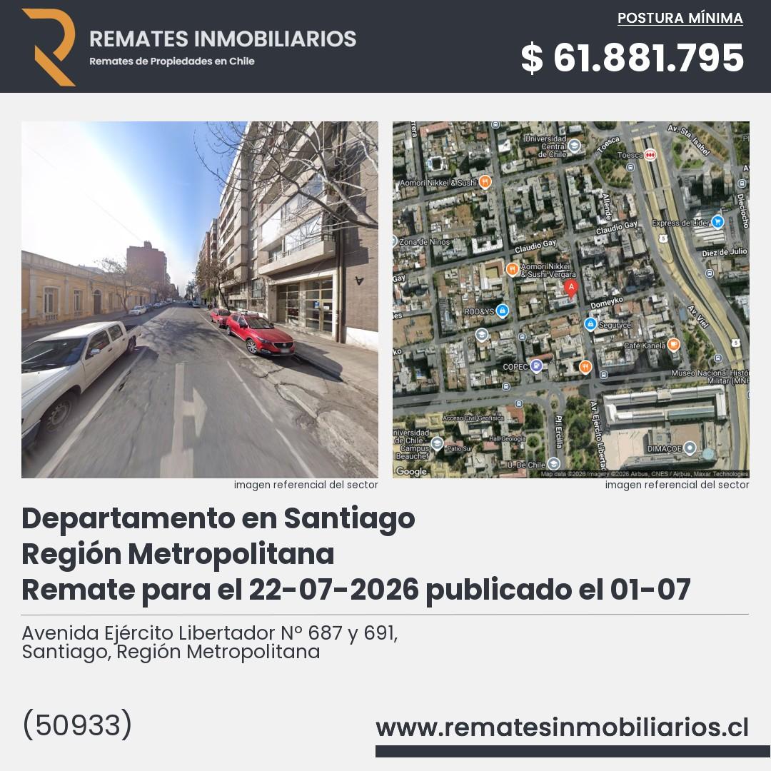 Imagen ficha Avenida Ejército Libertador Nº 687 y 691, Santiago, Región Metropolitana