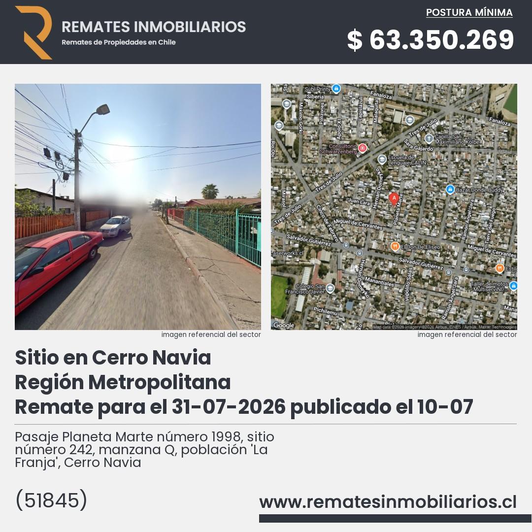 Imagen ficha Pasaje Planeta Marte número 1998, sitio número 242, manzana Q, población