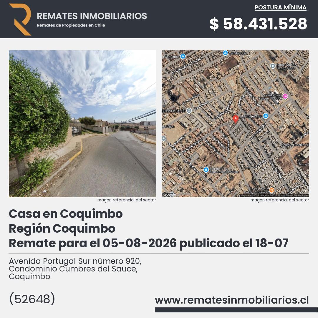 Imagen ficha Avenida Portugal Sur número 920, Condominio Cumbres del Sauce, Coquimbo
