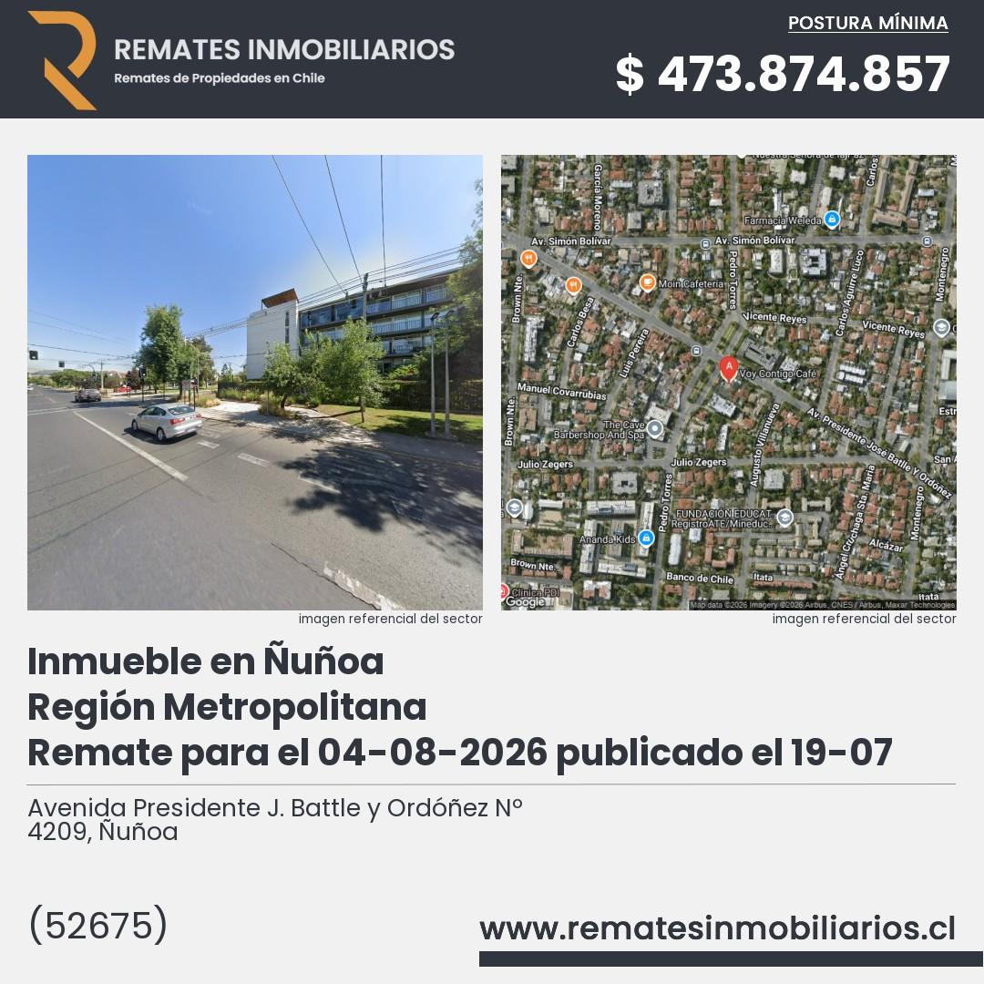 Imagen ficha Avenida Presidente J. Battle y Ordóñez Nº 4209, Ñuñoa