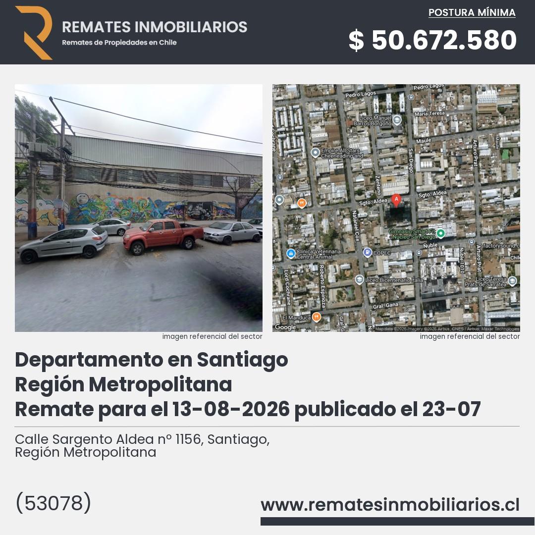 Imagen ficha Calle Sargento Aldea nº 1156, Santiago, Región Metropolitana