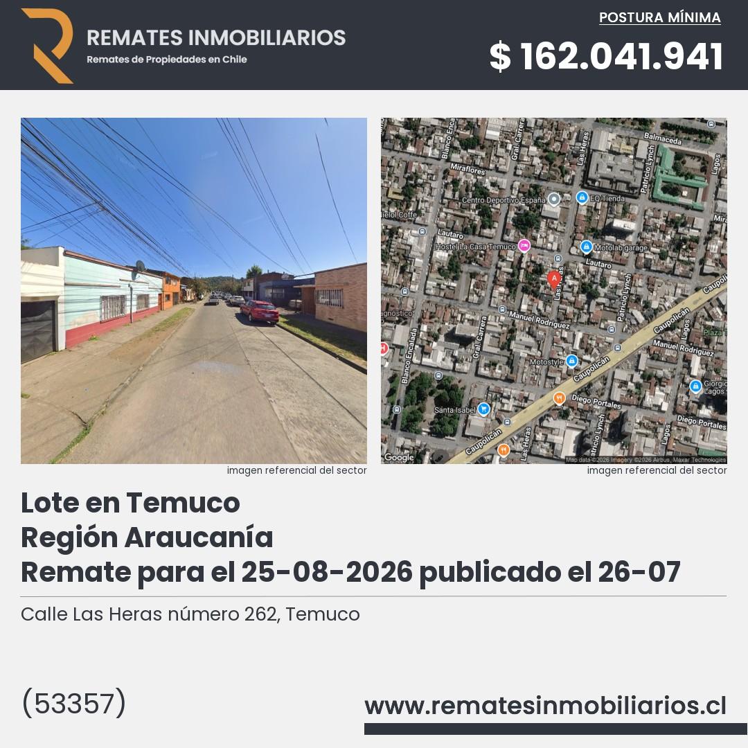 Imagen ficha Calle Las Heras número 262, Temuco
