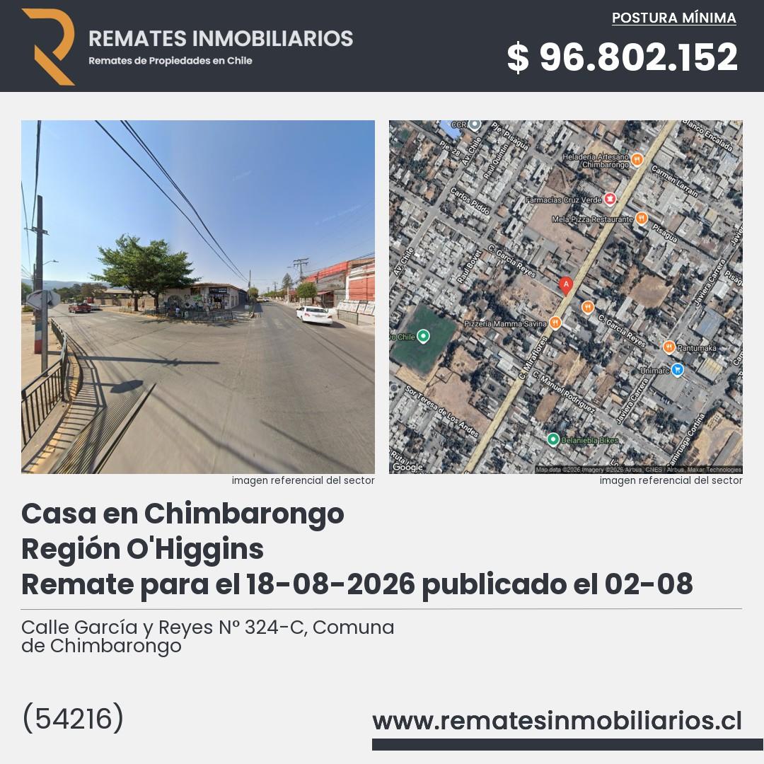 Imagen ficha Calle García y Reyes N° 324-C, Comuna de Chimbarongo