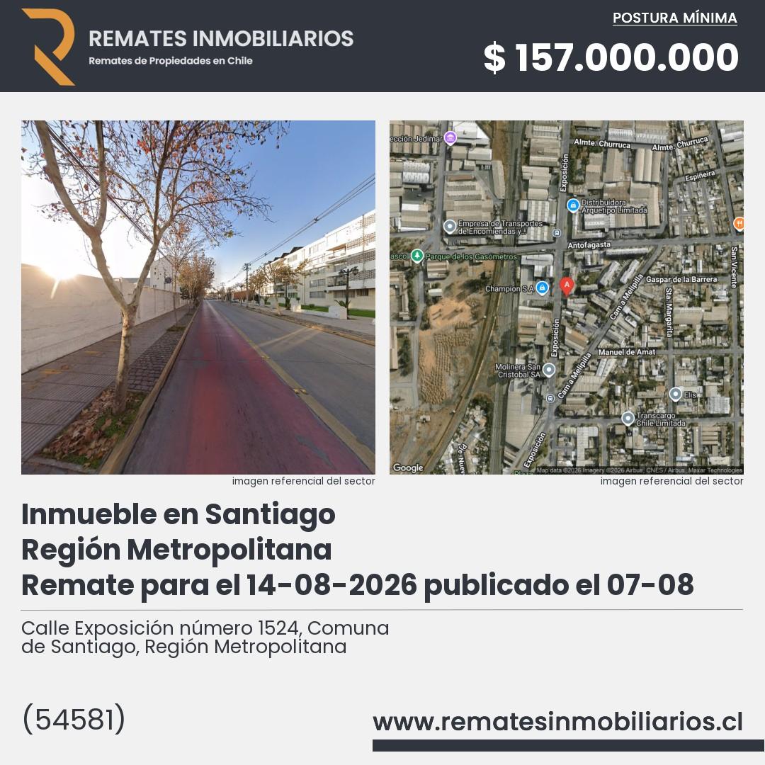 Imagen ficha Calle Exposición número 1524, Comuna de Santiago, Región Metropolitana