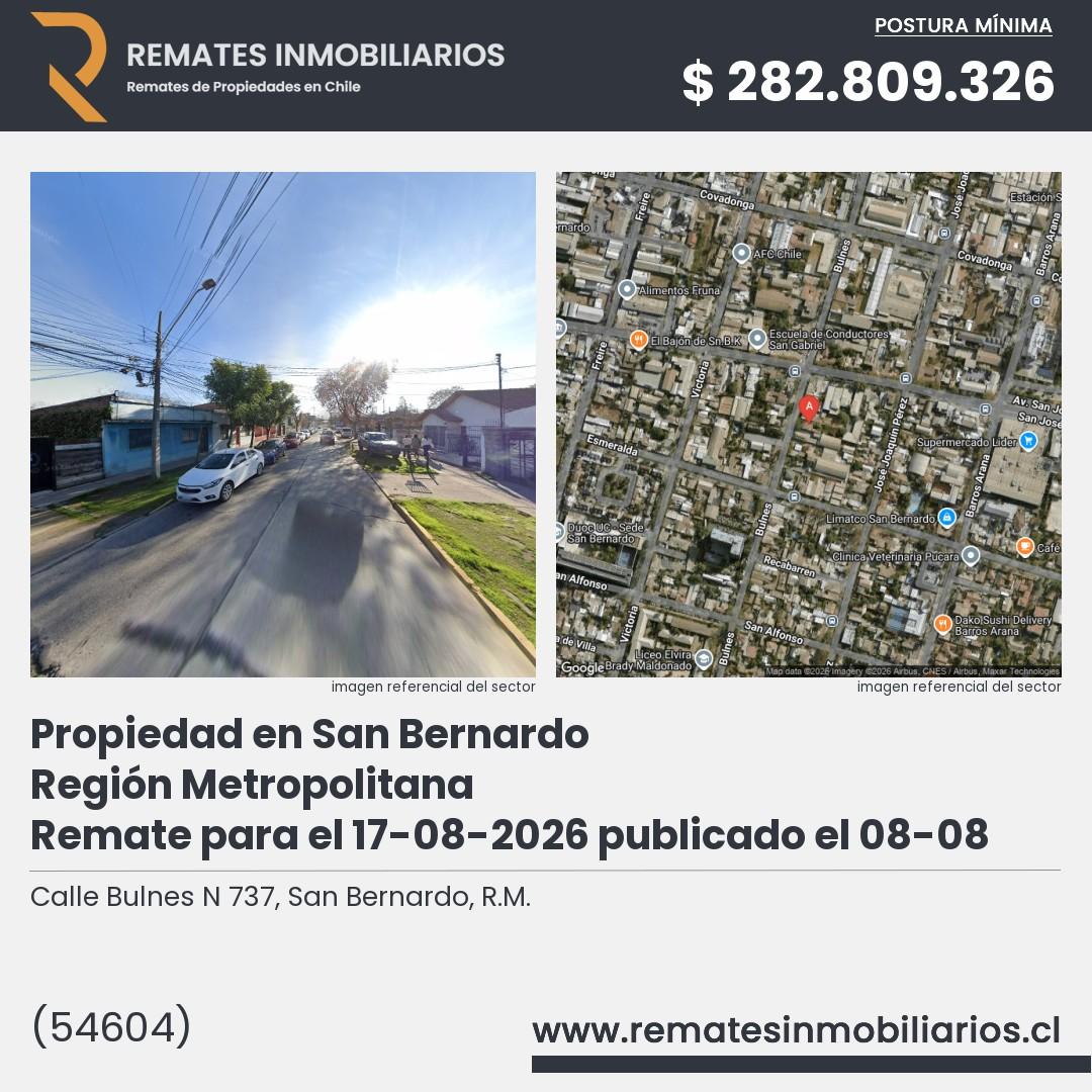 Imagen ficha Calle Bulnes N 737, San Bernardo, R.M.
