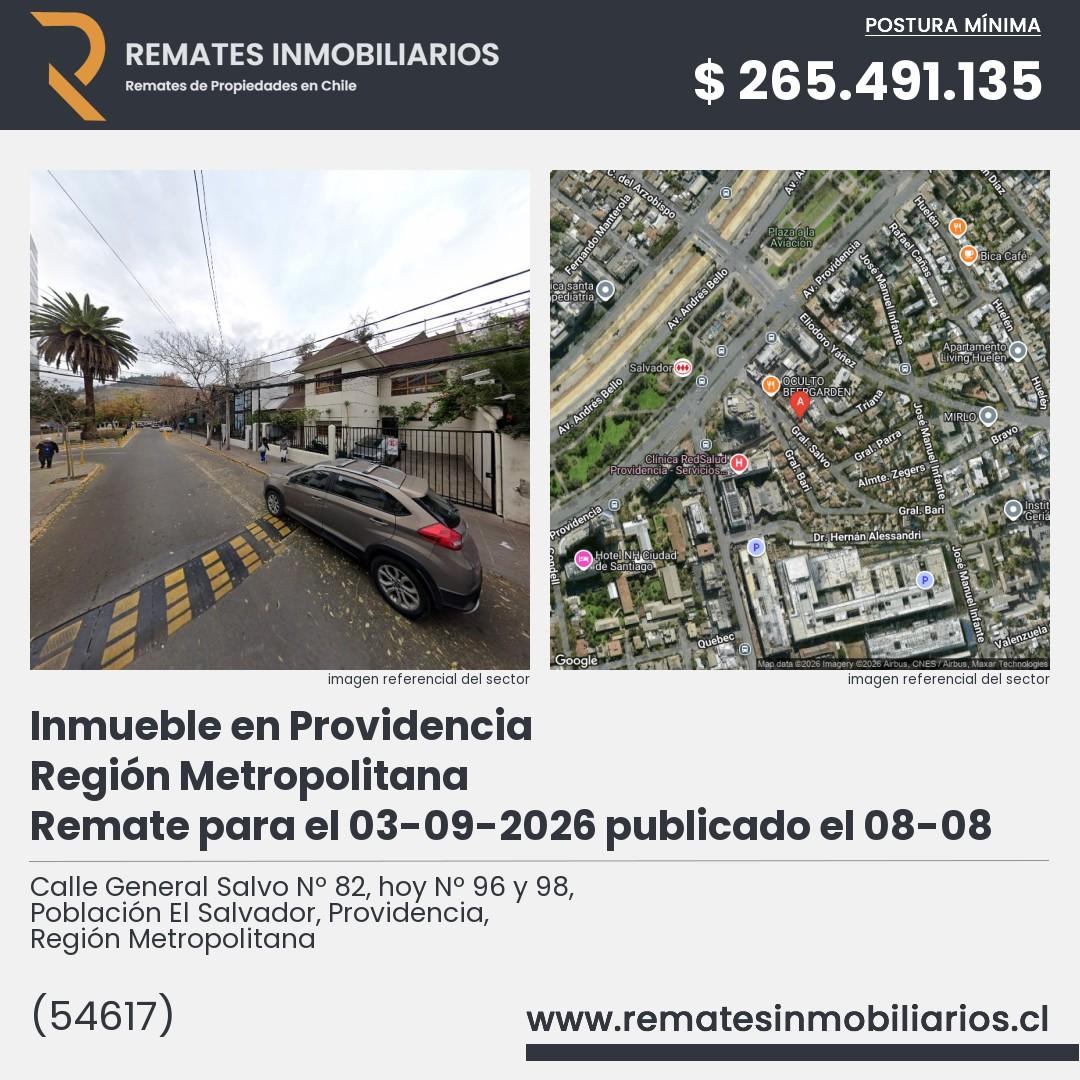 Imagen ficha Calle General Salvo Nº 82, hoy Nº 96 y 98, Población El Salvador, Providencia, Región Metropolitana