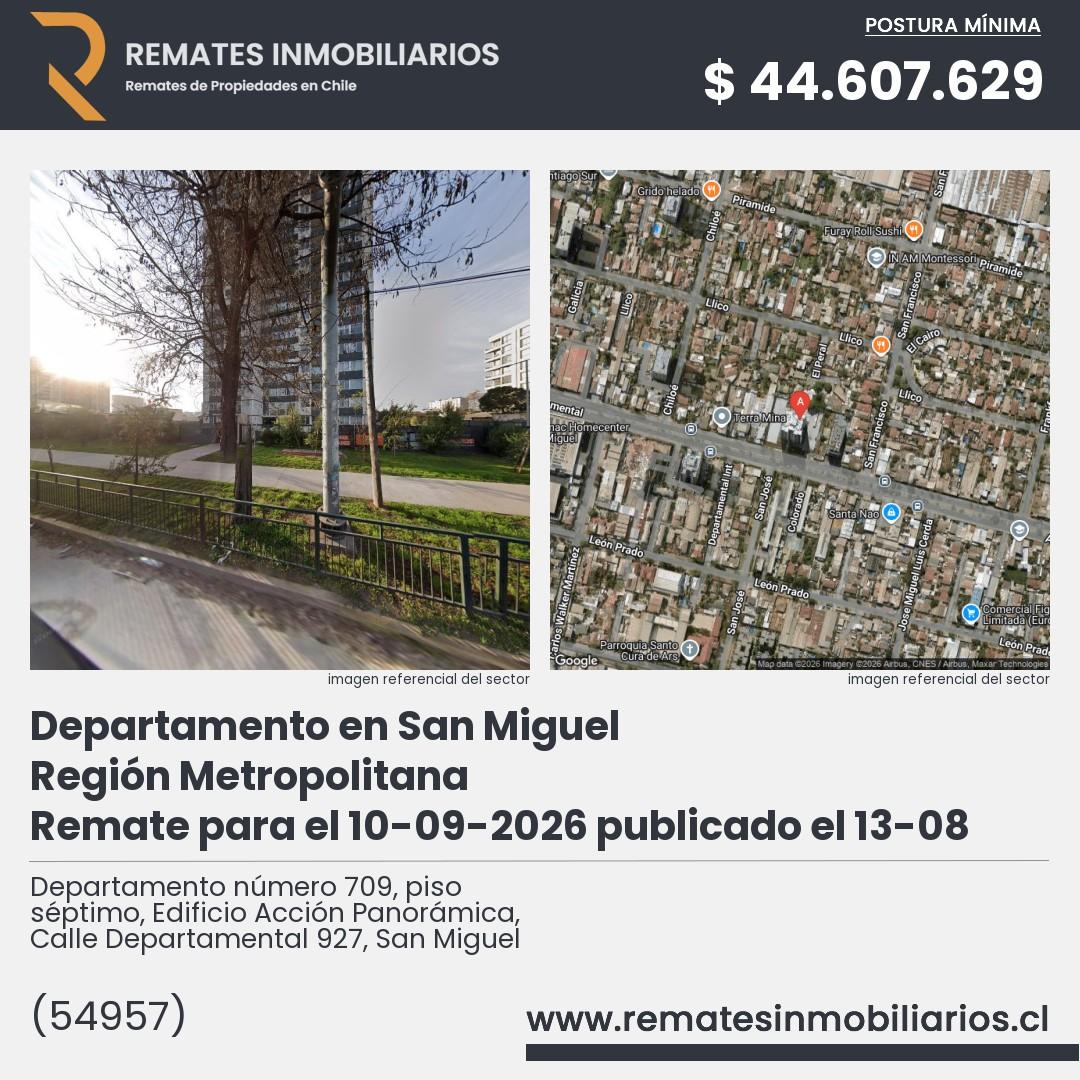 Imagen ficha Departamento número 709, piso séptimo, Edificio Acción Panorámica, Calle Departamental 927, San Miguel