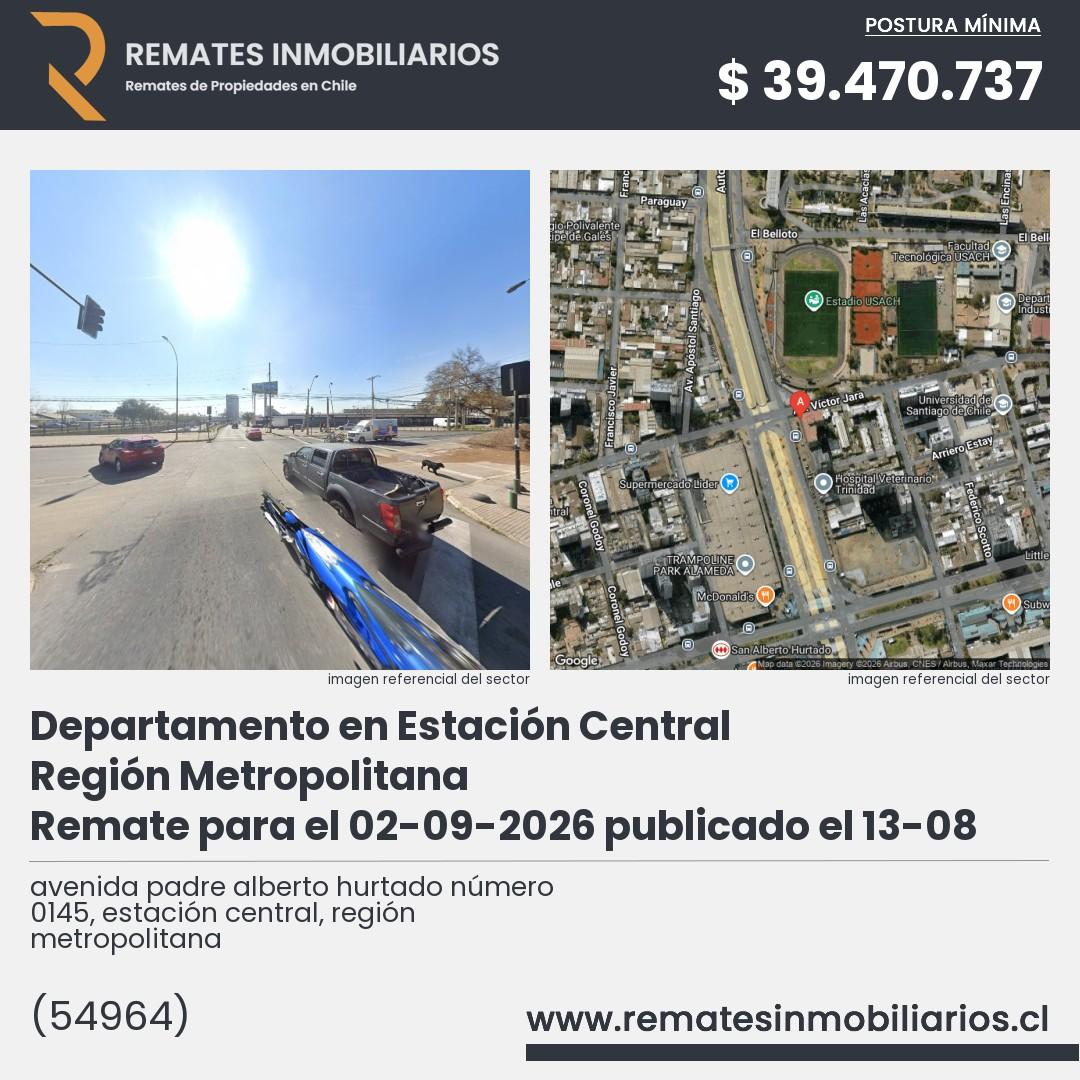 Imagen ficha avenida padre alberto hurtado número 0145, estación central, región metropolitana