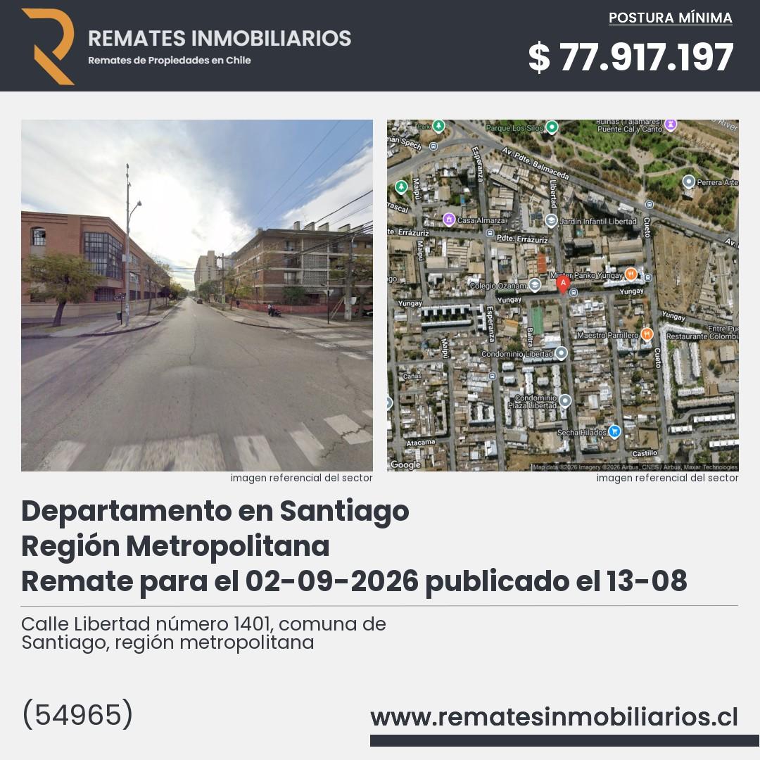 Imagen ficha Calle Libertad número 1401, comuna de Santiago, región metropolitana