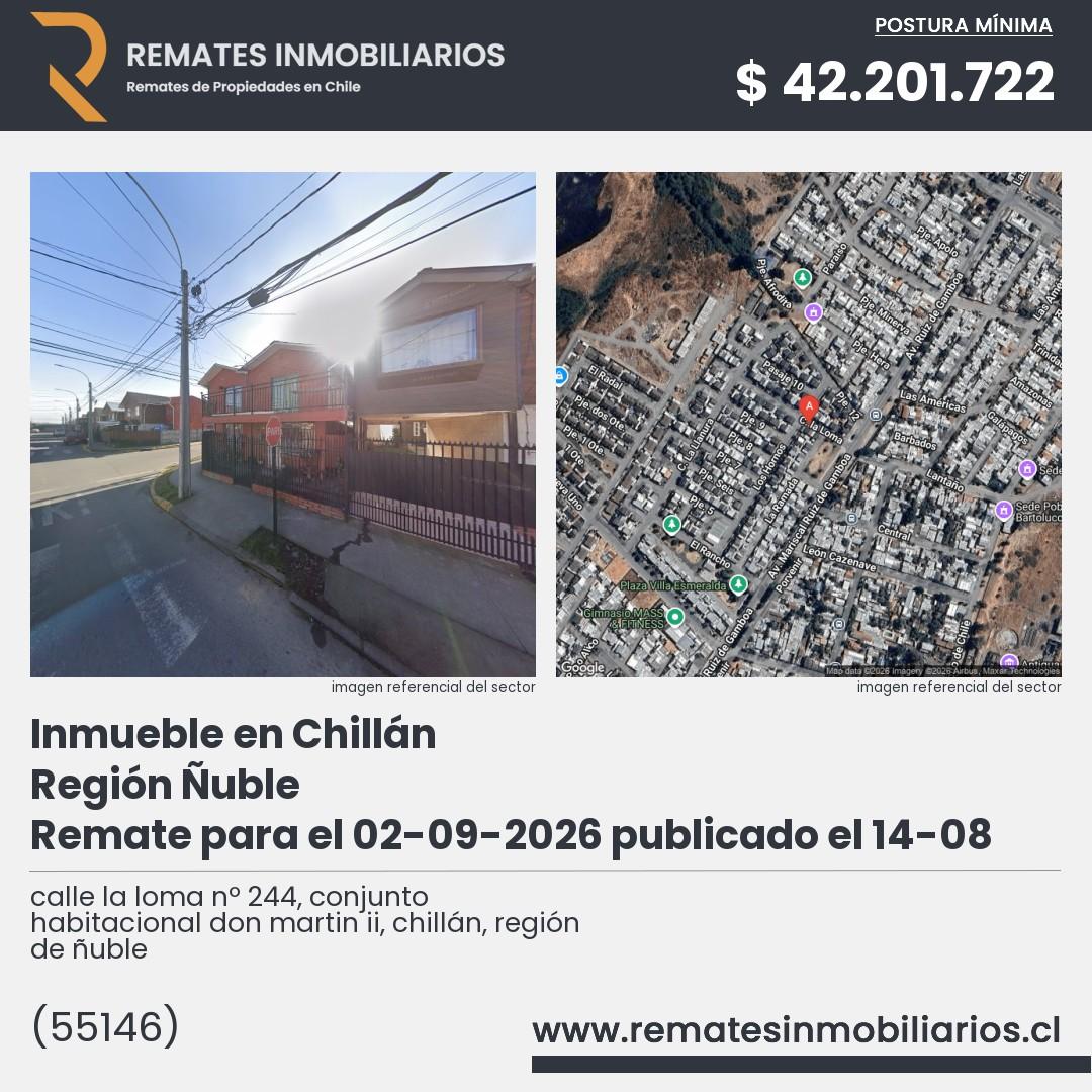 Imagen ficha calle la loma nº 244, conjunto habitacional don martin ii, chillán, región de ñuble