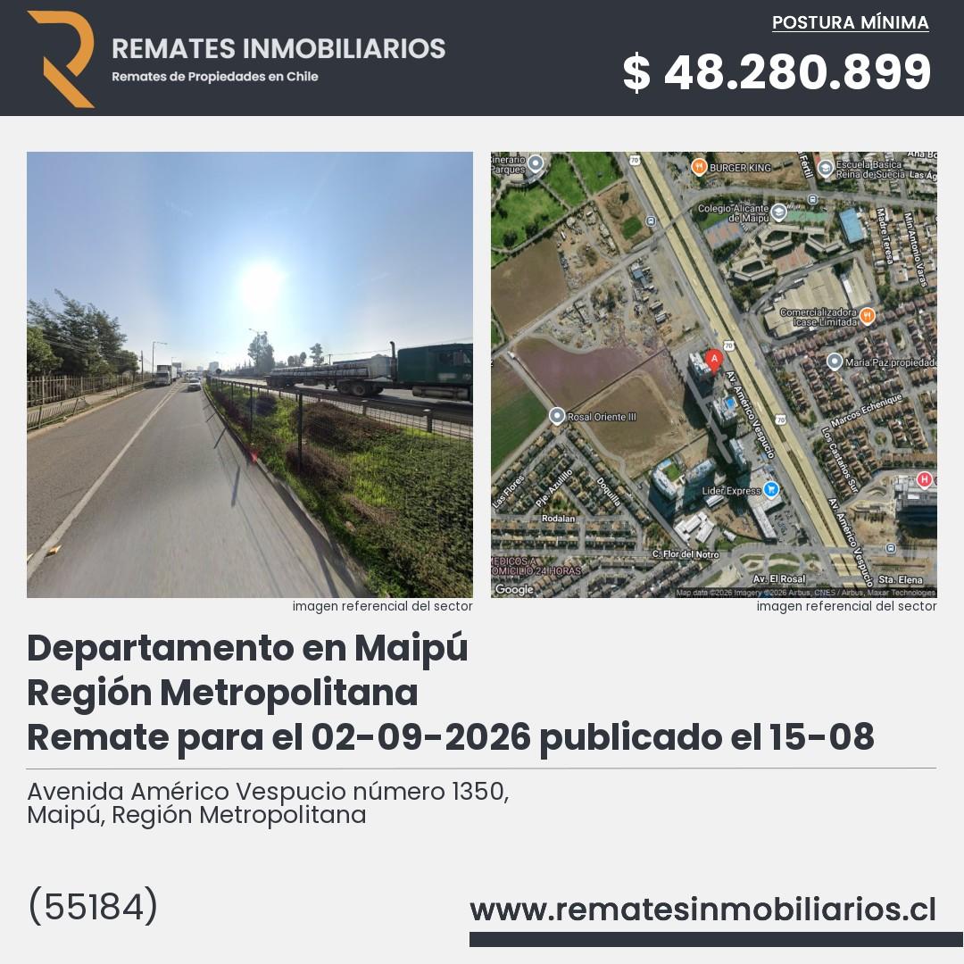 Imagen ficha Avenida Américo Vespucio número 1350, Maipú, Región Metropolitana