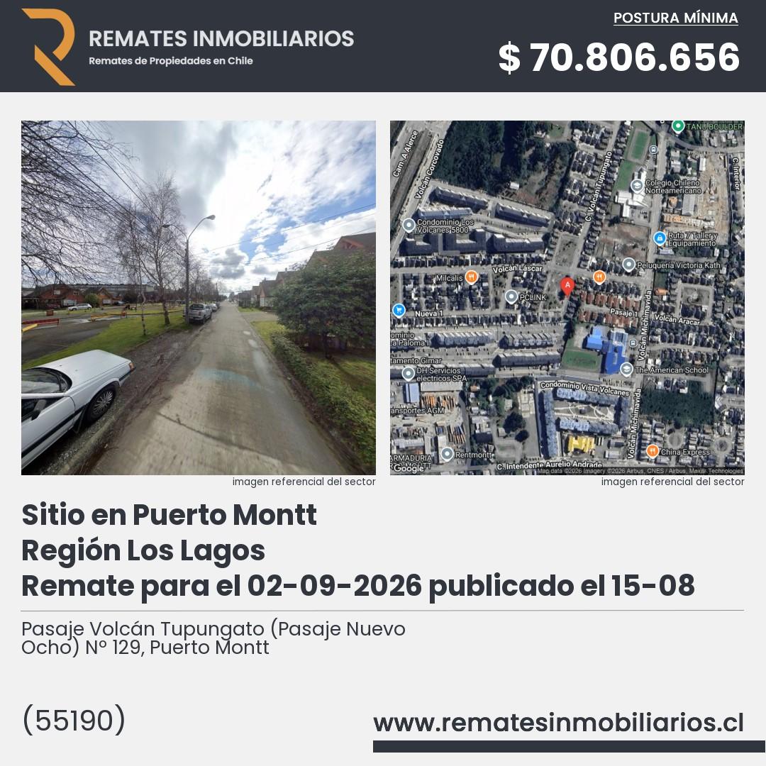 Imagen ficha Pasaje Volcán Tupungato (Pasaje Nuevo Ocho) Nº 129, Puerto Montt