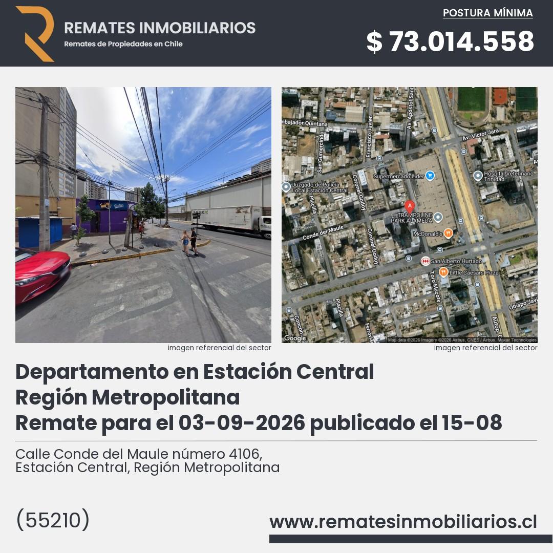 Imagen ficha Calle Conde del Maule número 4106, Estación Central, Región Metropolitana