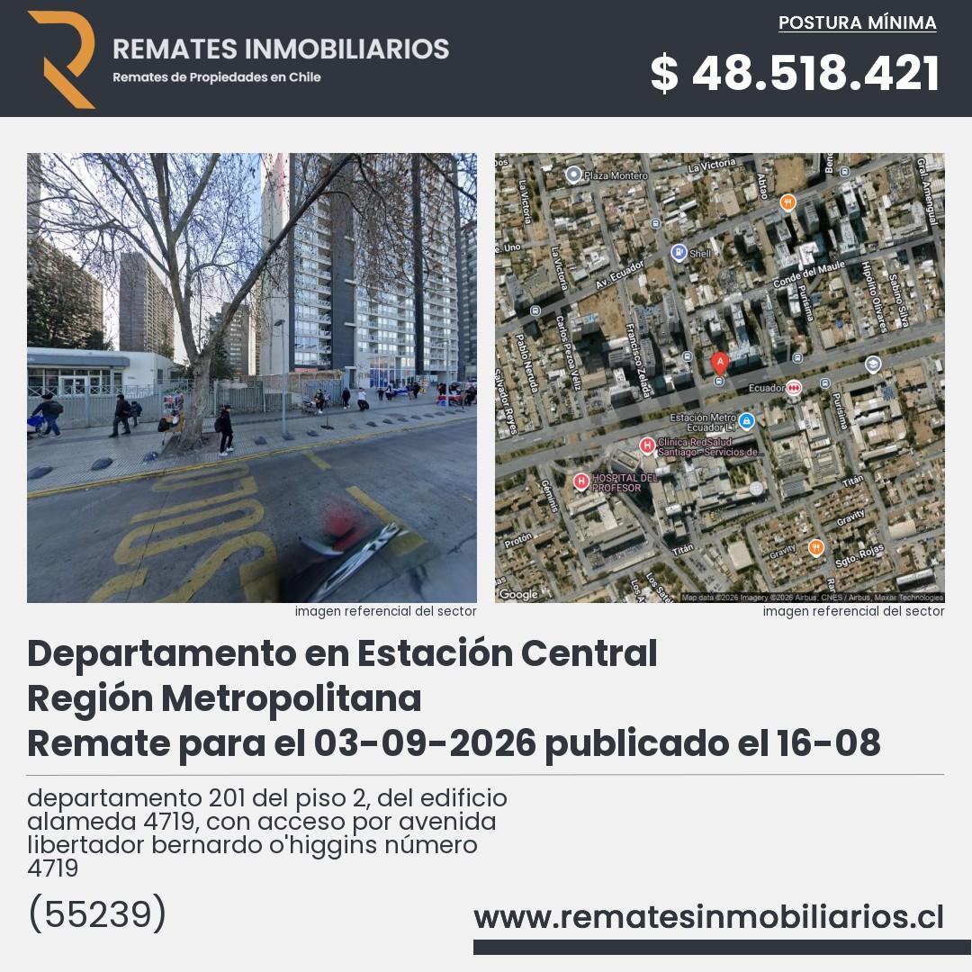 Imagen ficha departamento 201 del piso 2, del edificio alameda 4719, con acceso por avenida libertador bernardo o