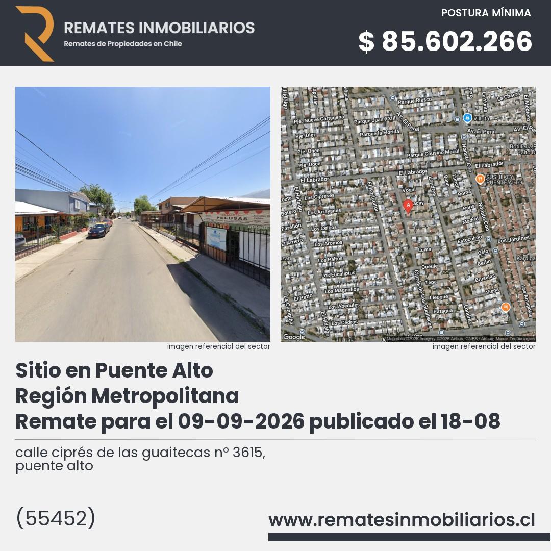 Imagen ficha calle ciprés de las guaitecas nº 3615, puente alto