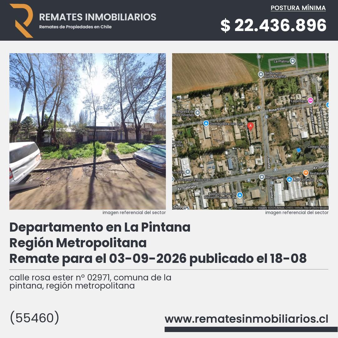 Imagen ficha calle rosa ester nº 02971, comuna de la pintana, región metropolitana