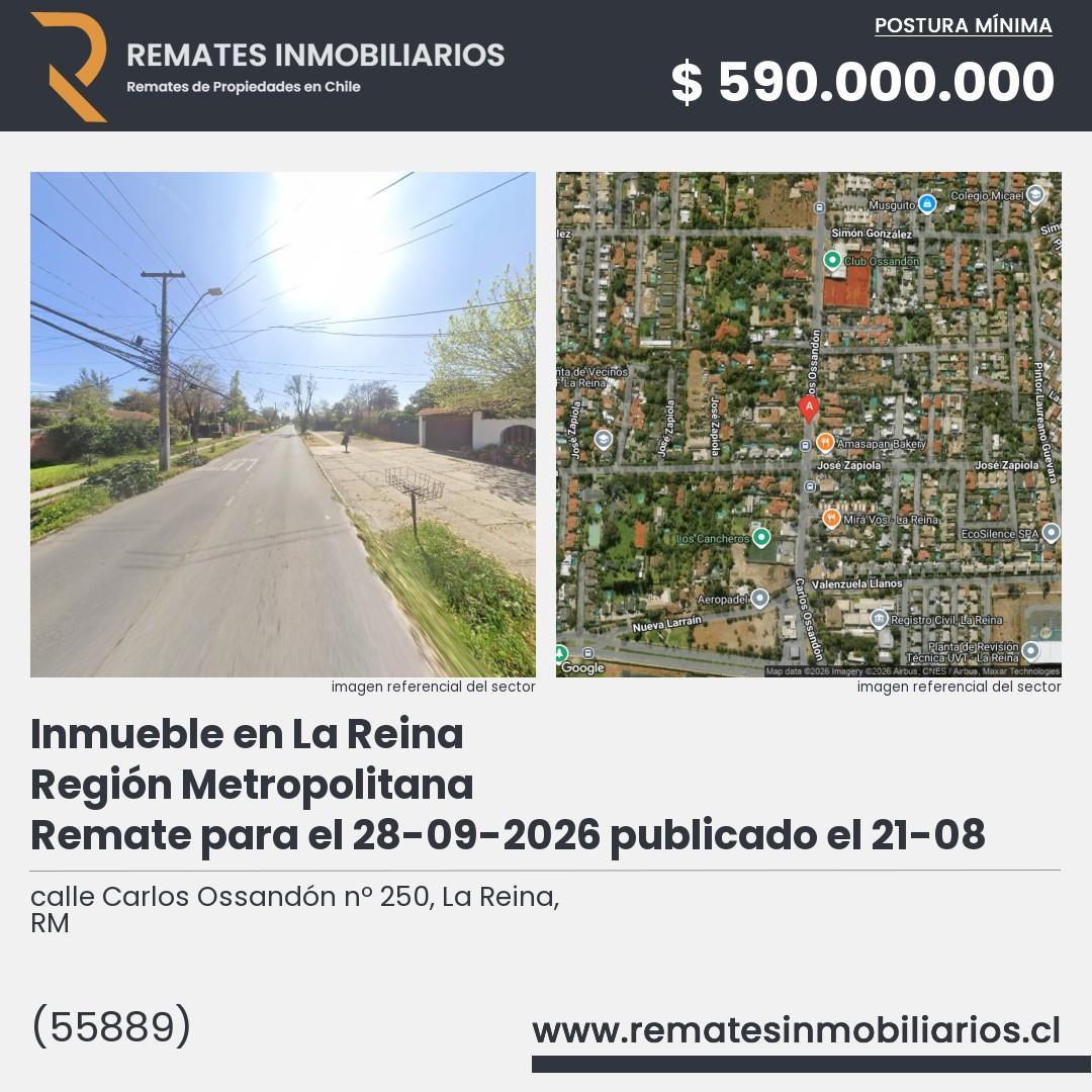 Imagen ficha calle Carlos Ossandón nº 250, La Reina, RM