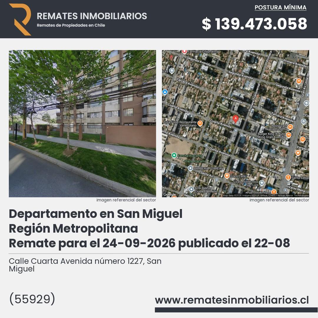 Imagen ficha Calle Cuarta Avenida número 1227, San Miguel