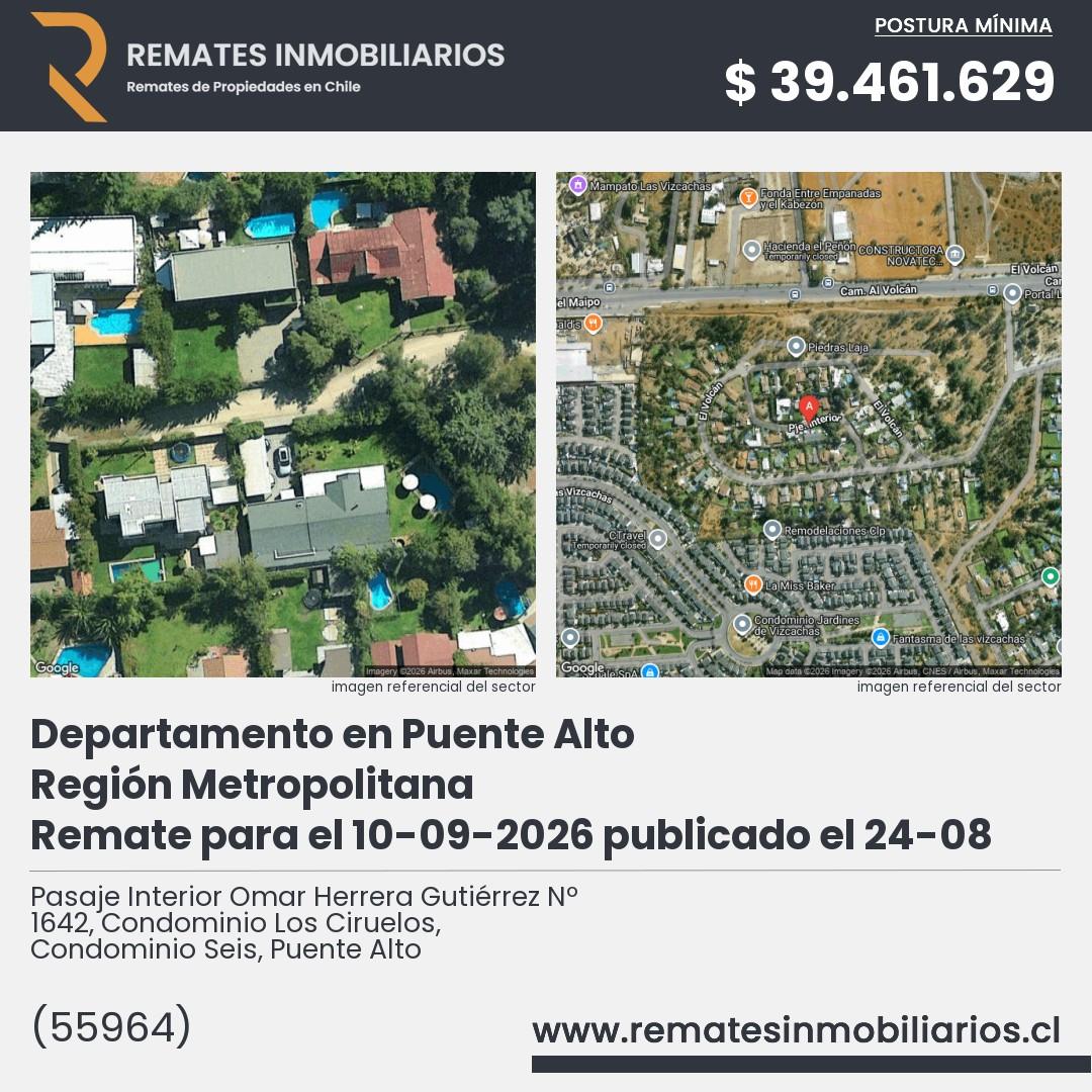 Imagen ficha Pasaje Interior Omar Herrera Gutiérrez Nº 1642, Condominio Los Ciruelos, Condominio Seis, Puente Alto