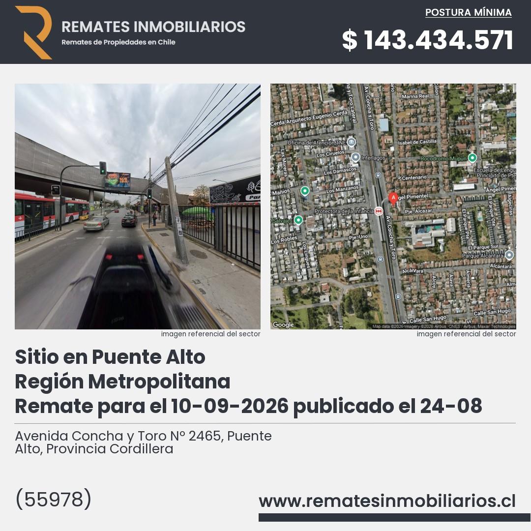 Imagen ficha Avenida Concha y Toro Nº 2465, Puente Alto, Provincia Cordillera