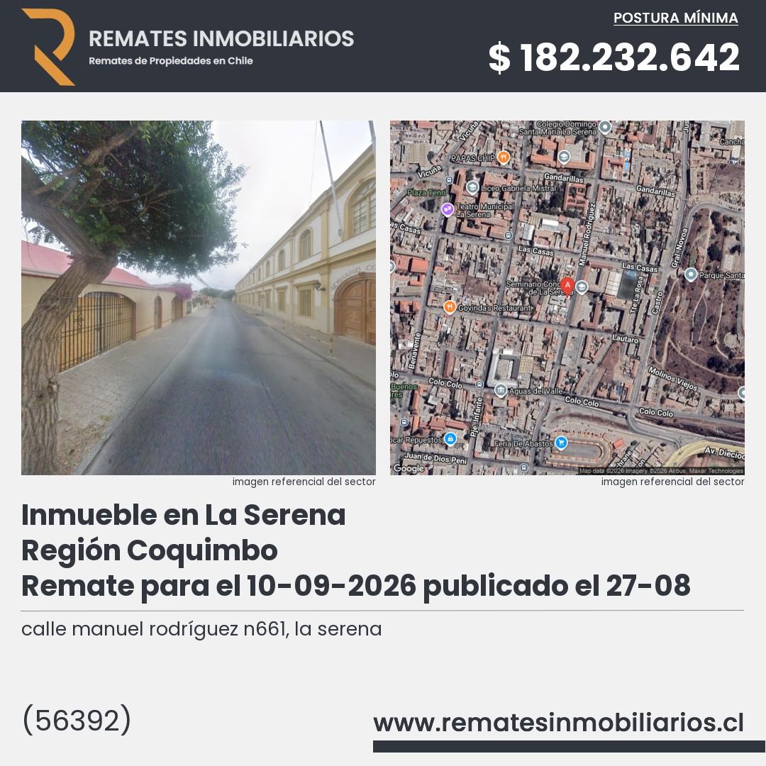 Imagen ficha calle manuel rodríguez n661, la serena