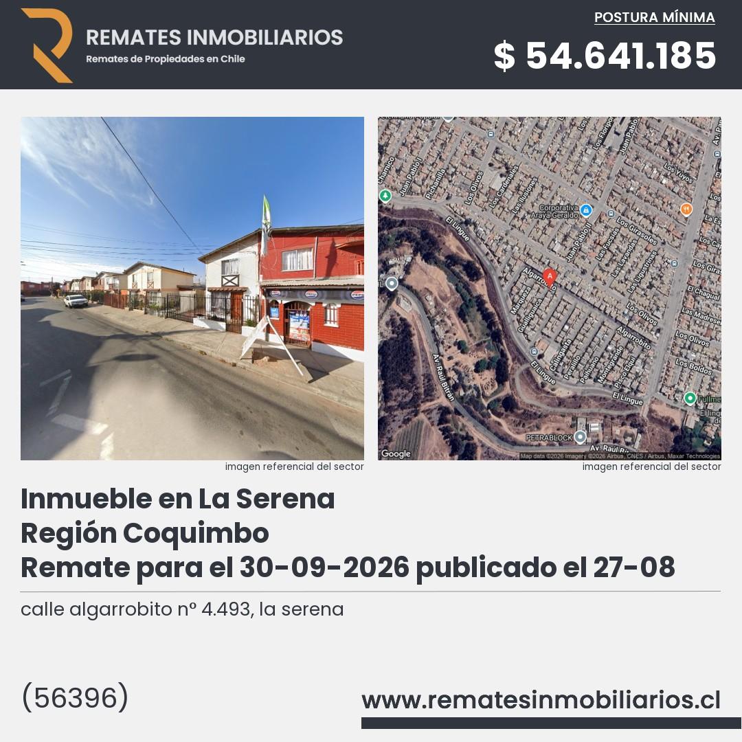Imagen ficha calle algarrobito n° 4.493, la serena