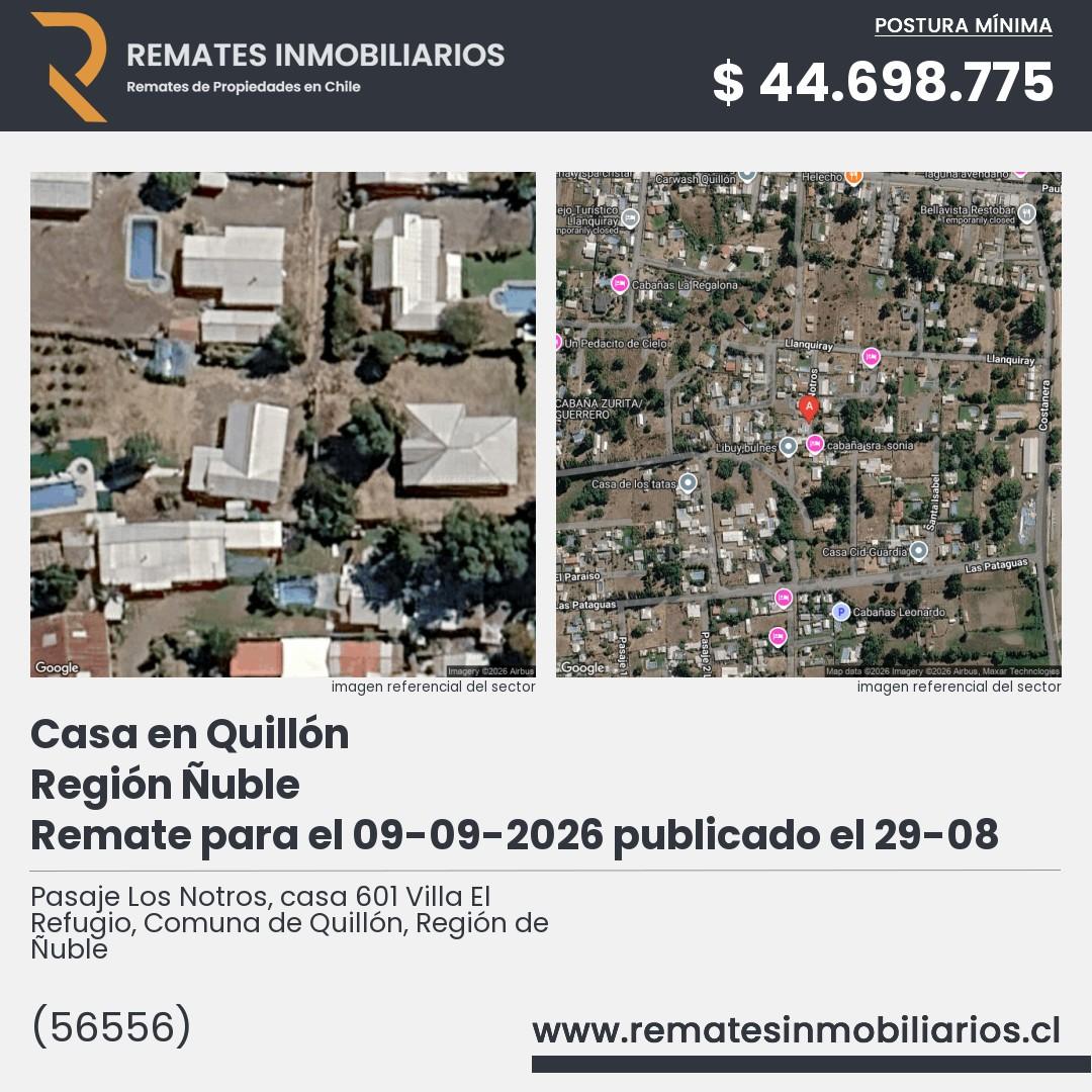 Imagen ficha Pasaje Los Notros, casa 601 Villa El Refugio, Comuna de Quillón, Región de Ñuble