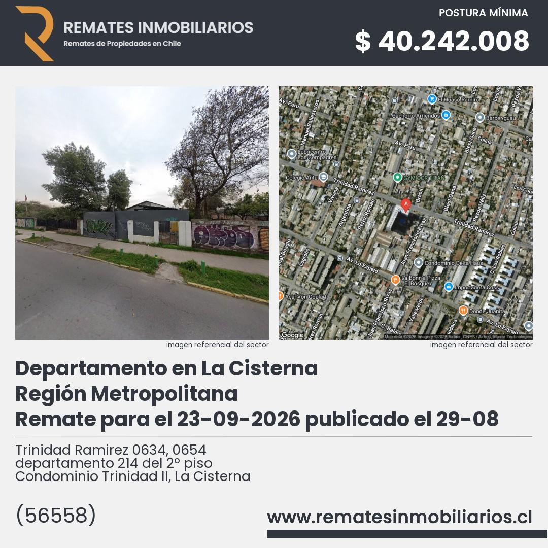 Imagen ficha Trinidad Ramirez 0634, 0654 departamento 214 del 2º piso Condominio Trinidad II, La Cisterna