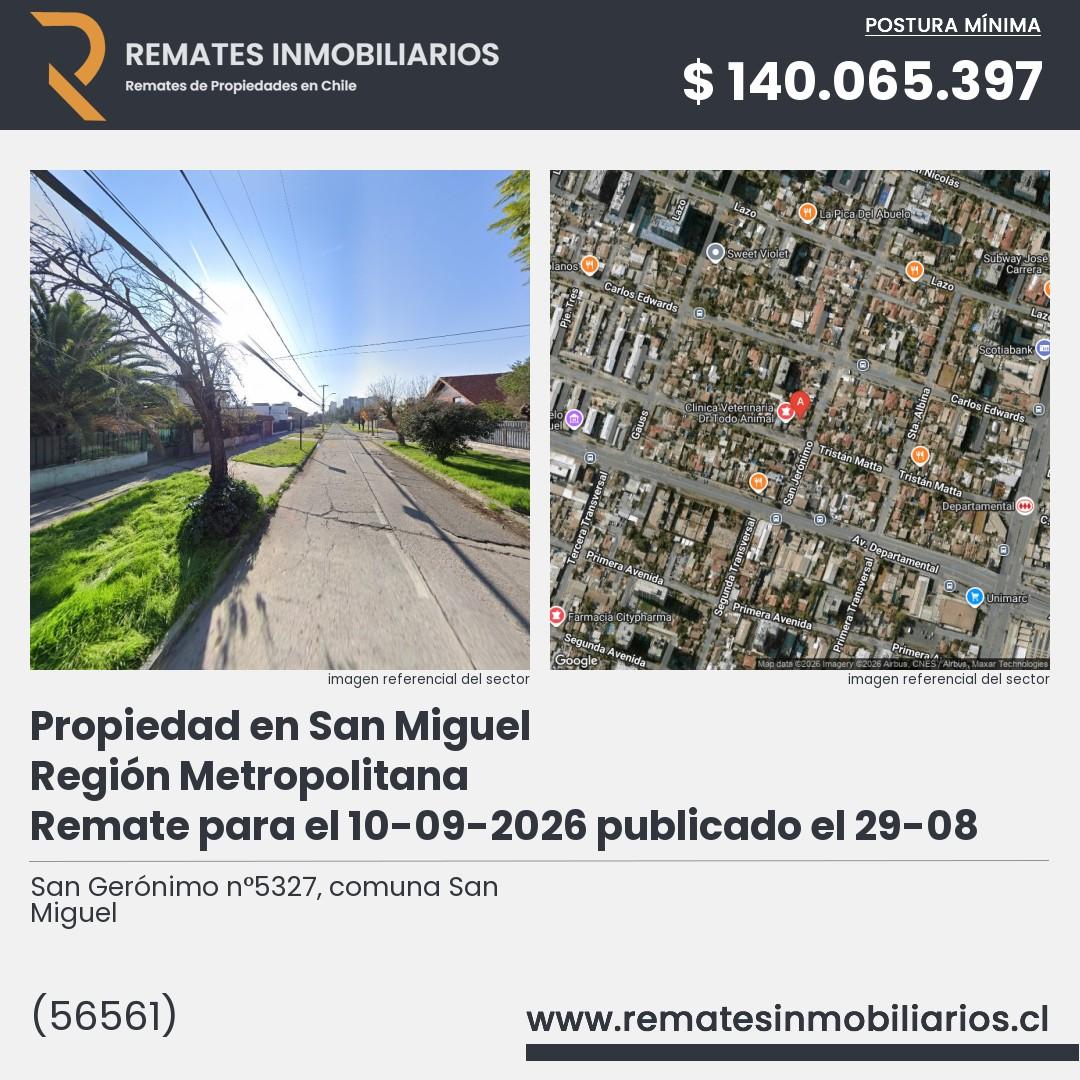Imagen ficha San Gerónimo n°5327, comuna San Miguel