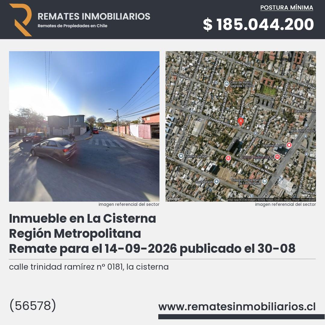 Imagen ficha calle trinidad ramírez n° 0181, la cisterna