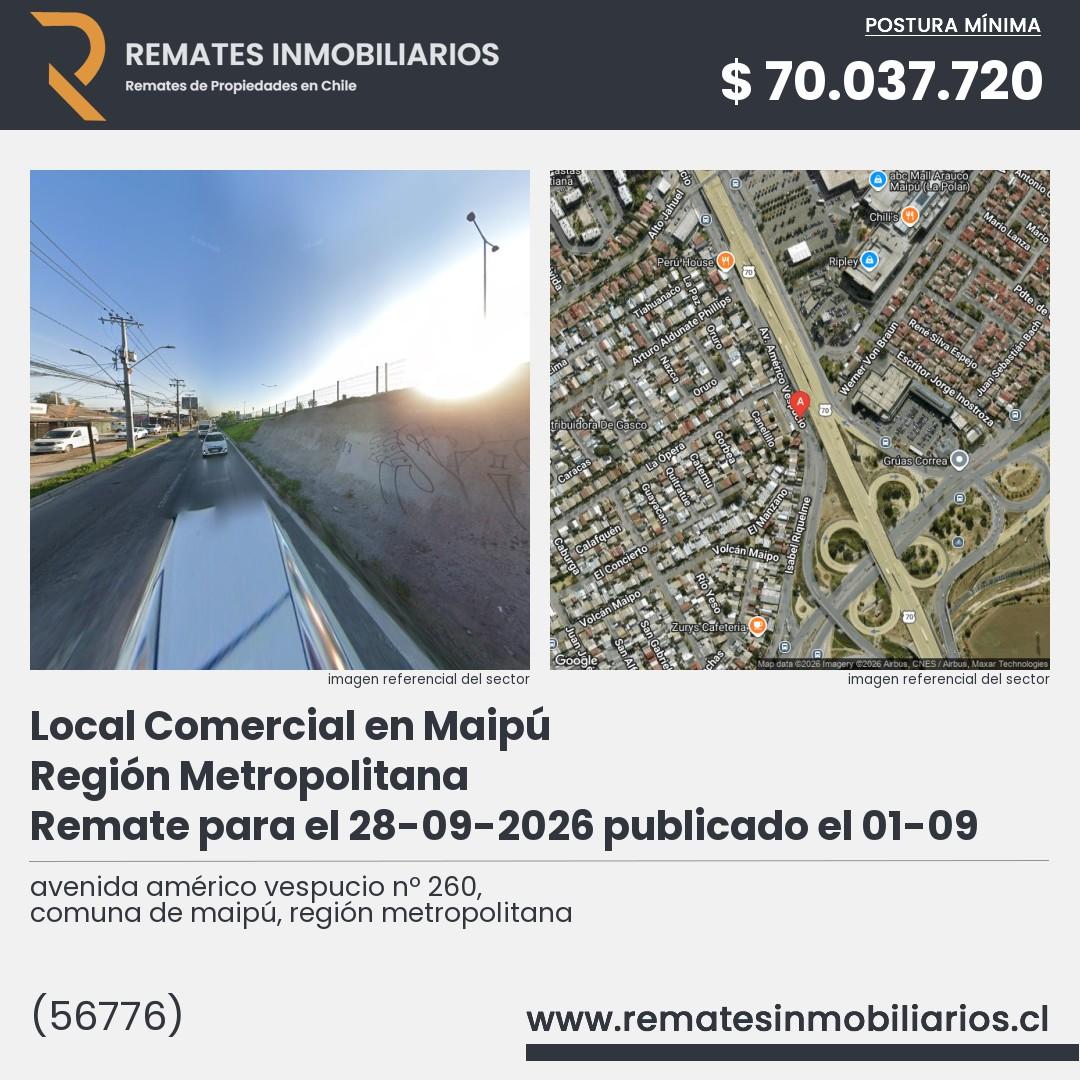 Imagen ficha avenida américo vespucio nº 260, comuna de maipú, región metropolitana