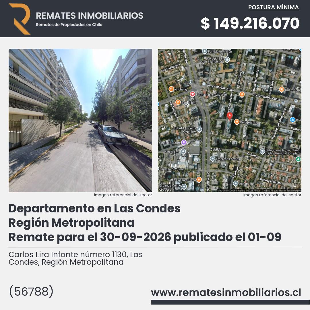 Imagen ficha Carlos Lira Infante número 1130, Las Condes, Región Metropolitana