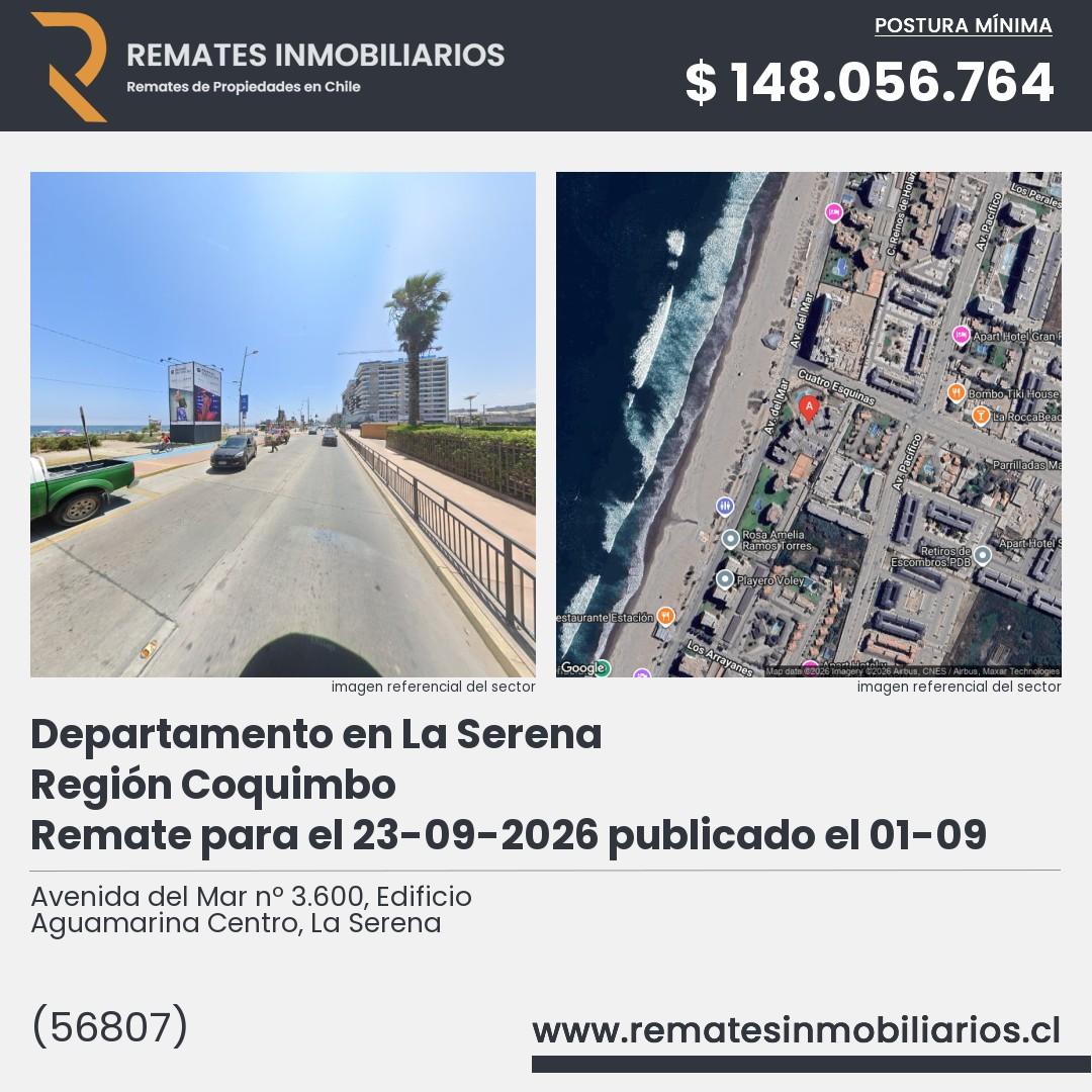 Imagen ficha Avenida del Mar nº 3.600, Edificio Aguamarina Centro, La Serena