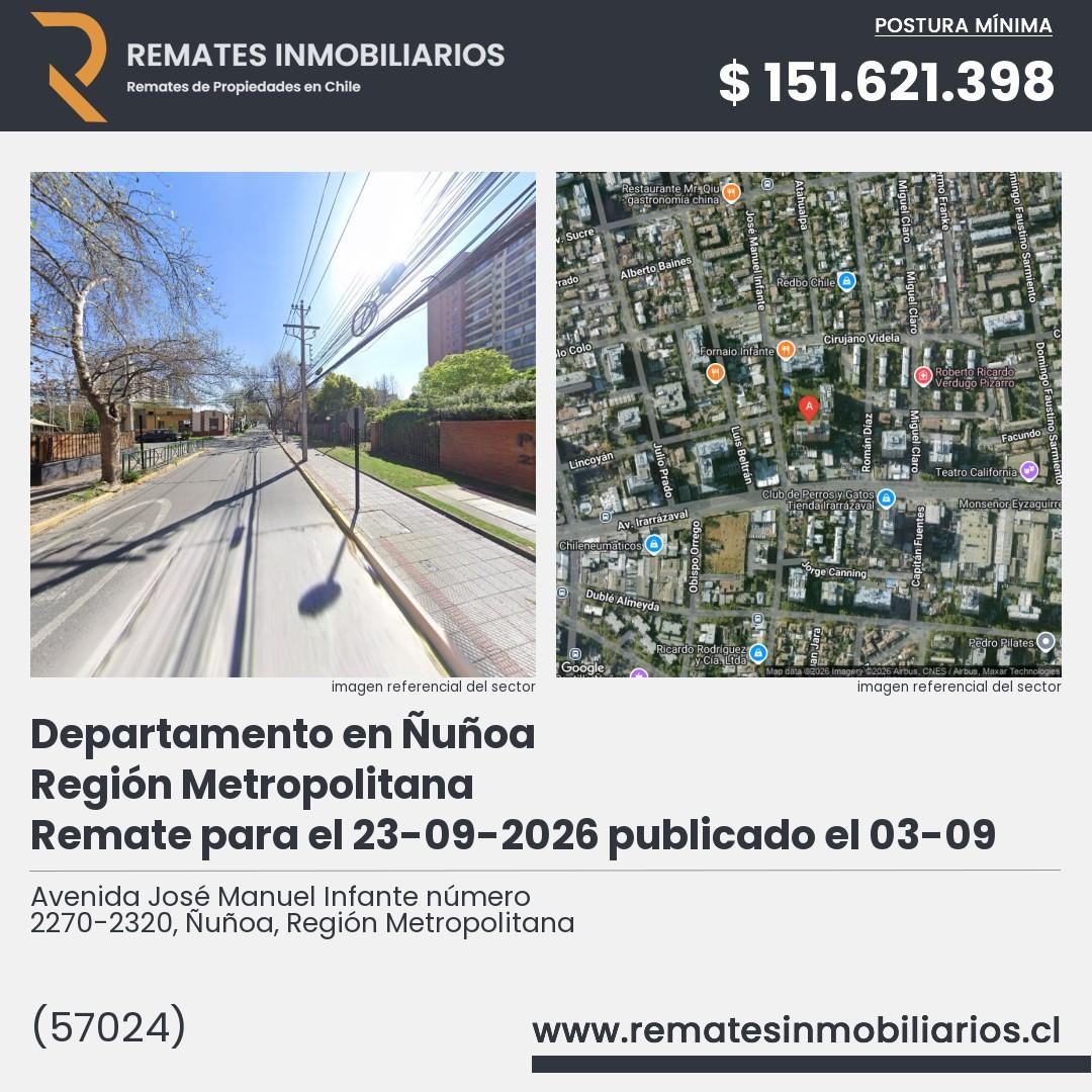 Imagen ficha Avenida José Manuel Infante número 2270-2320, Ñuñoa, Región Metropolitana