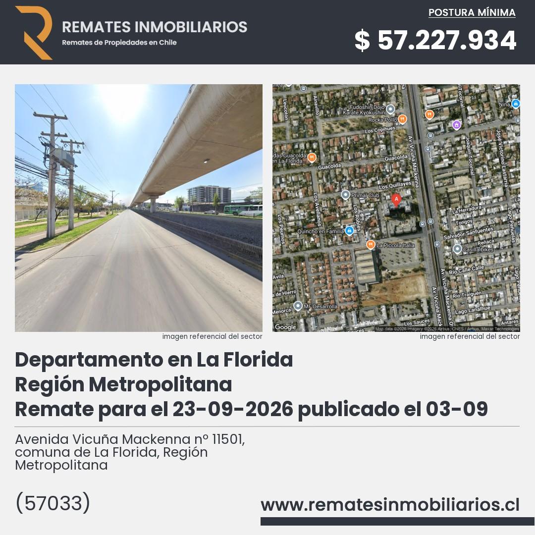 Imagen ficha Avenida Vicuña Mackenna nº 11501, comuna de La Florida, Región Metropolitana