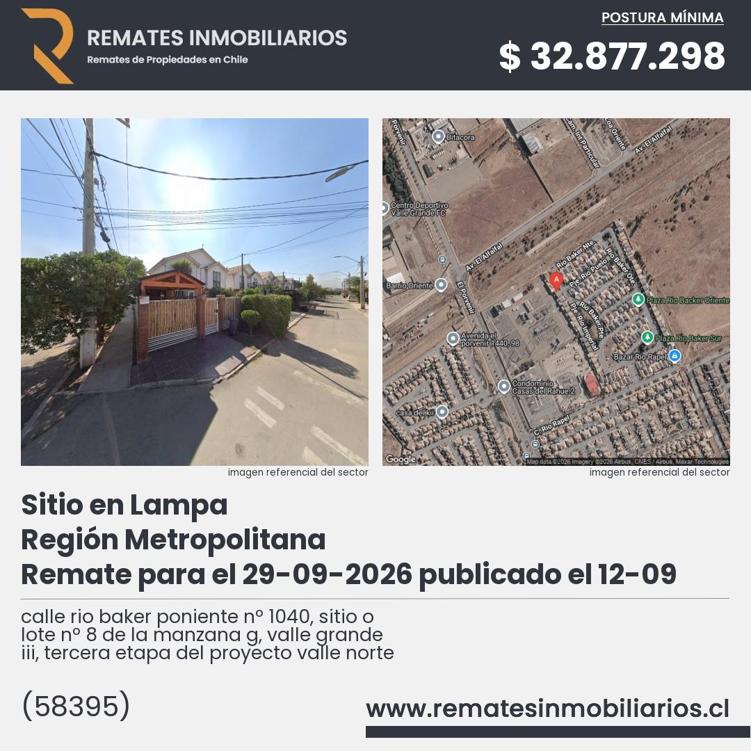 Imagen ficha calle rio baker poniente nº 1040, sitio o lote nº 8 de la manzana g, valle grande iii, tercera etapa del proyecto valle norte