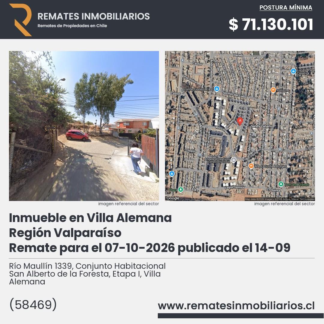 Imagen ficha Río Maullín 1339, Conjunto Habitacional San Alberto de la Foresta, Etapa I, Villa Alemana