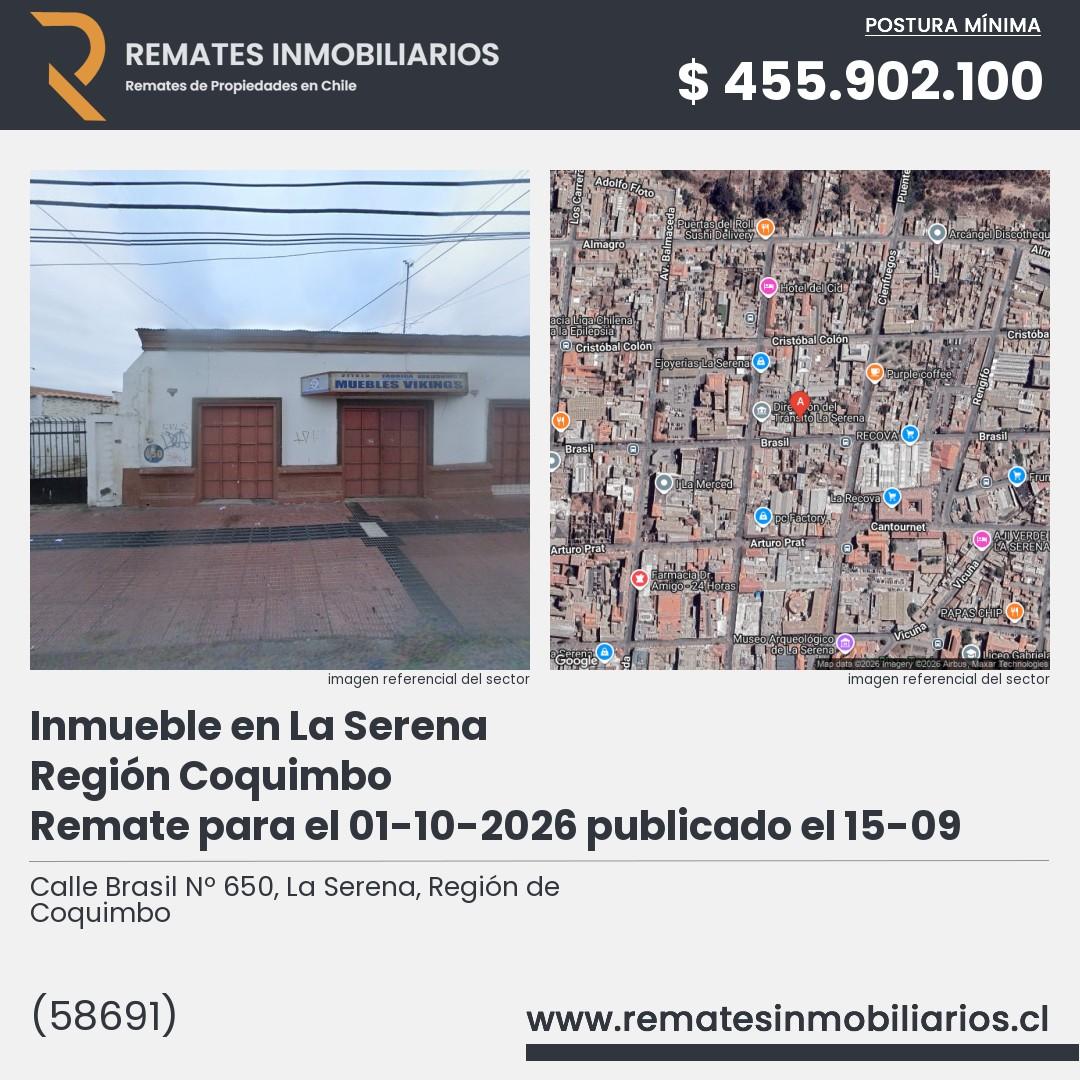 Imagen ficha Calle Brasil Nº 650, La Serena, Región de Coquimbo