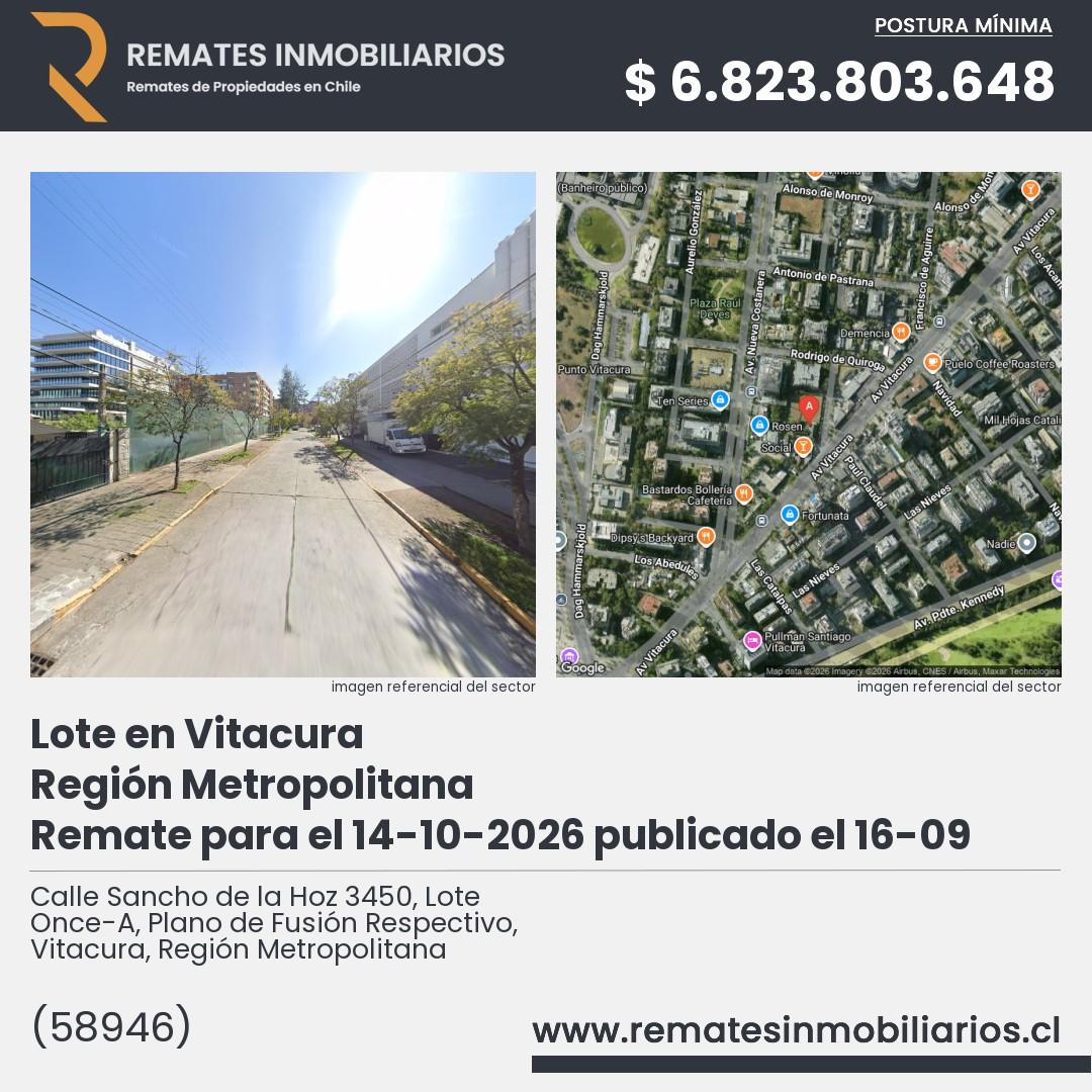 Imagen ficha Calle Sancho de la Hoz 3450, Lote Once-A, Plano de Fusión Respectivo, Vitacura, Región Metropolitana