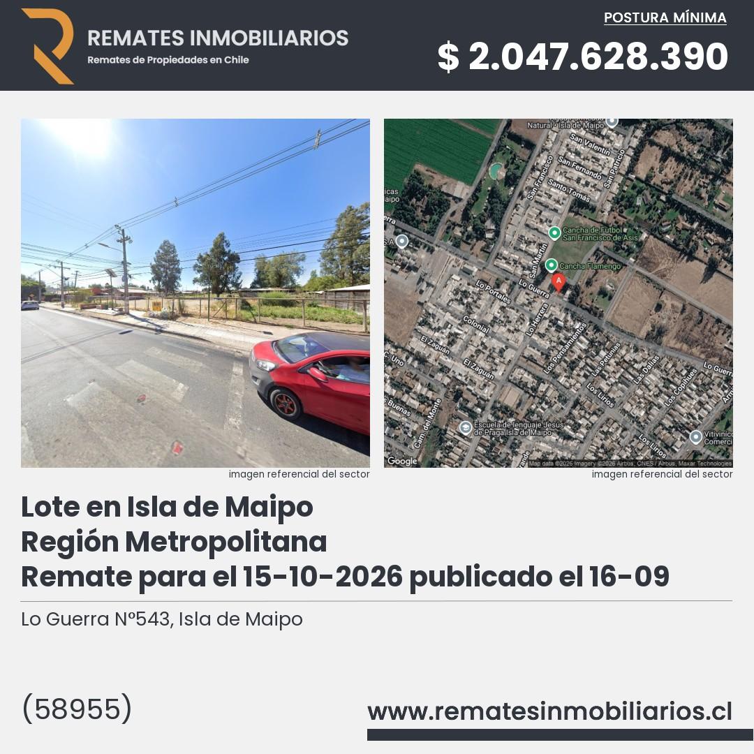 Imagen ficha Lo Guerra N°543, Isla de Maipo