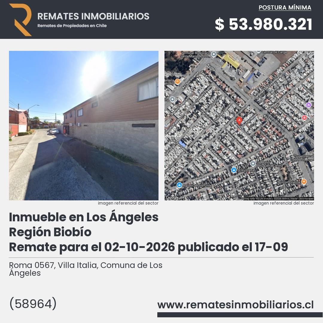 Imagen ficha Roma 0567, Villa Italia, Comuna de Los Ángeles