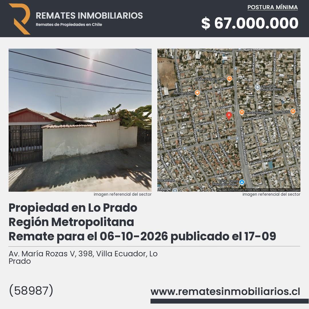 Imagen ficha Av. María Rozas V, 398, Villa Ecuador, Lo Prado