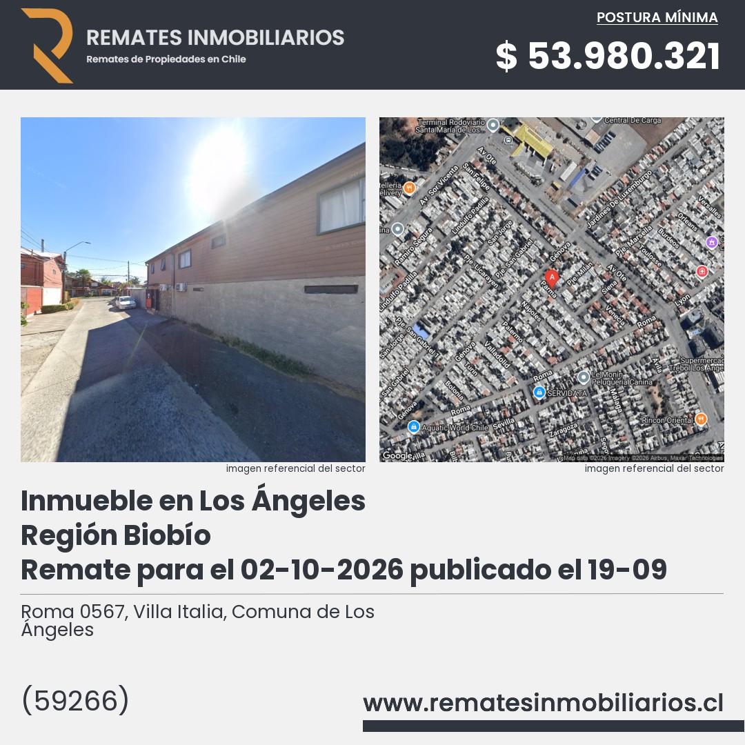 Imagen ficha Roma 0567, Villa Italia, Comuna de Los Ángeles