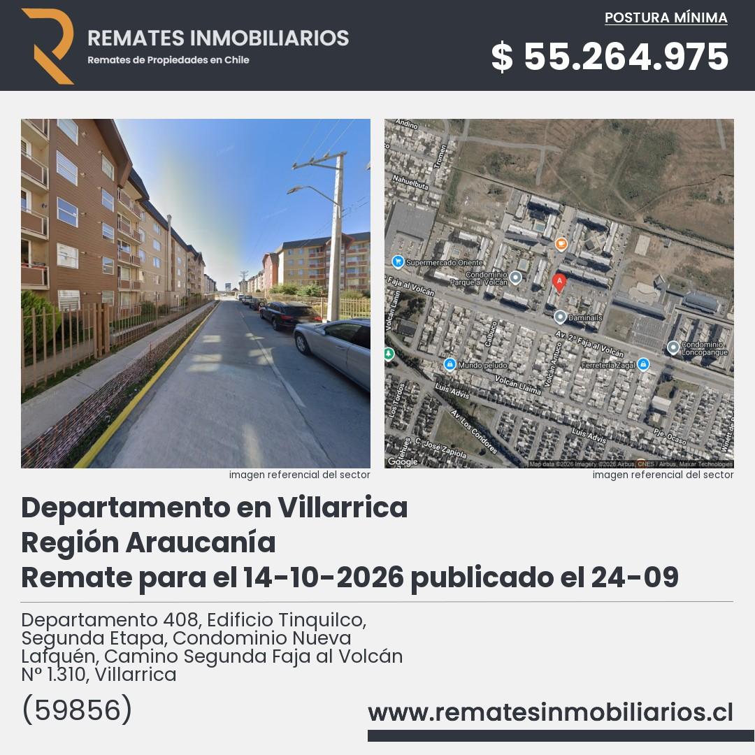 Imagen ficha Departamento 408, Edificio Tinquilco, Segunda Etapa, Condominio Nueva Lafquén, Camino Segunda Faja al Volcán N° 1.310, Villarrica