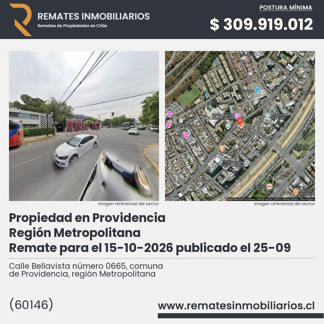 Imagen ficha Calle Bellavista número 0665, comuna de Providencia, región Metropolitana