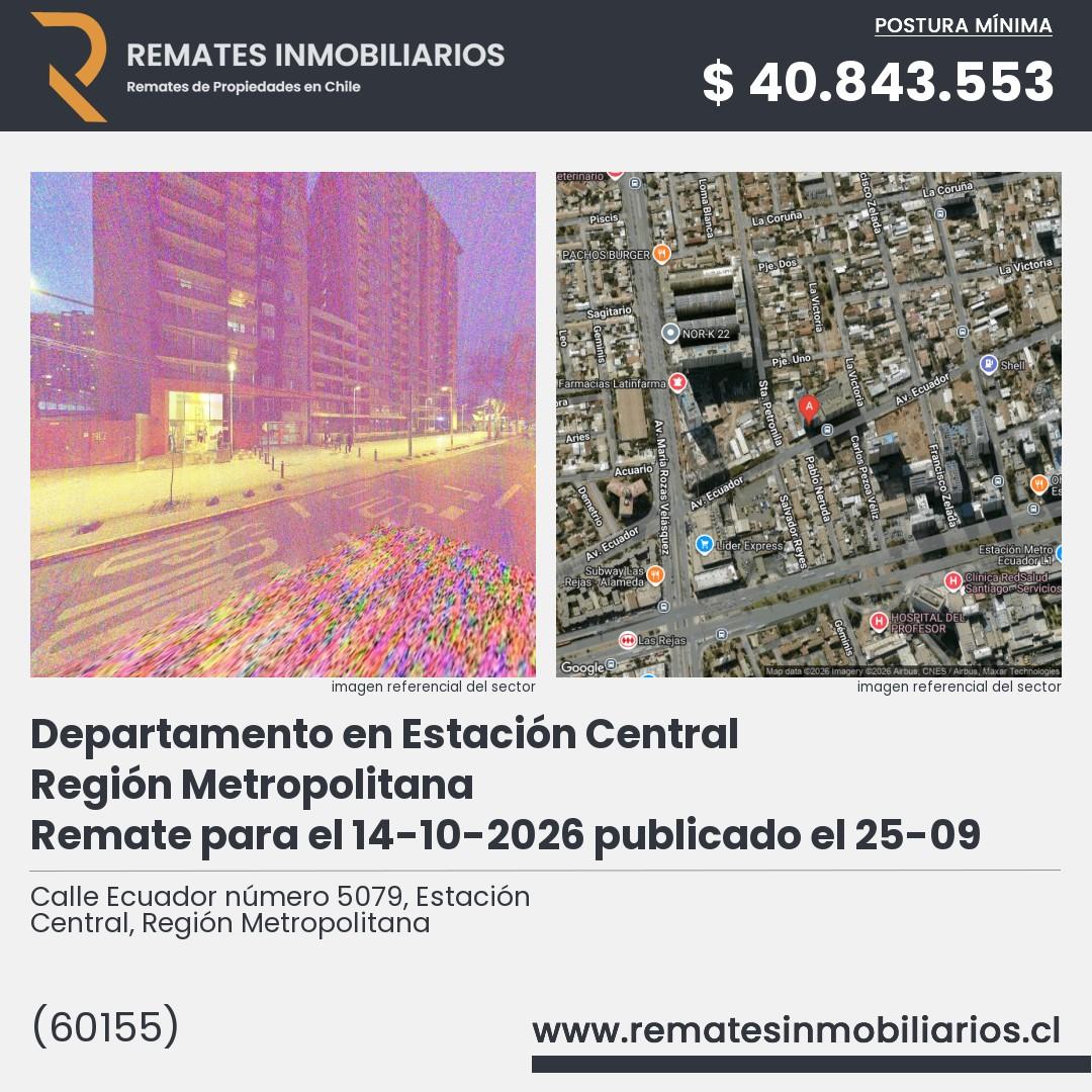 Imagen ficha Calle Ecuador número 5079, Estación Central, Región Metropolitana